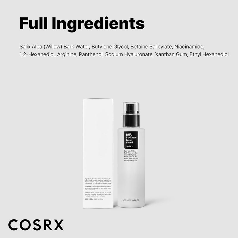 COSRX Niacinamide 2% + BHA 4% Blackhead Exfoliant Toner