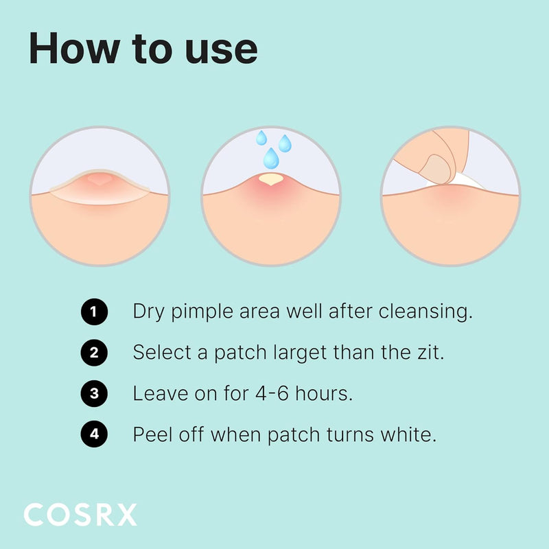 COSRX Acne Pimple Patch Absorbing Hydrocolloid ( 24 ) Pcs