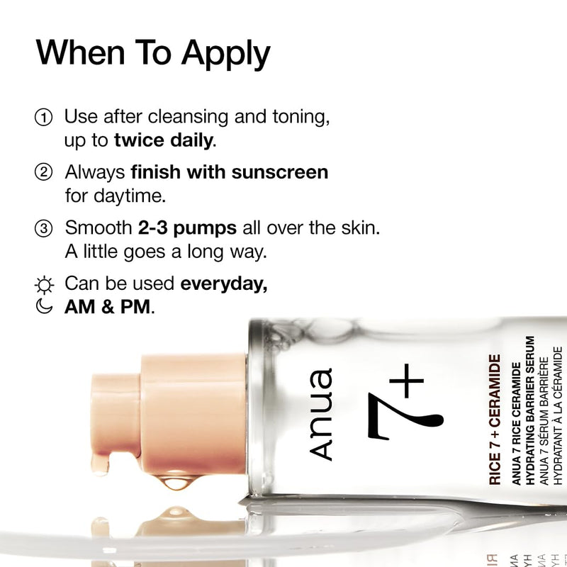 Anua Rice Ceramide 7 Hydrating Barrier Serum