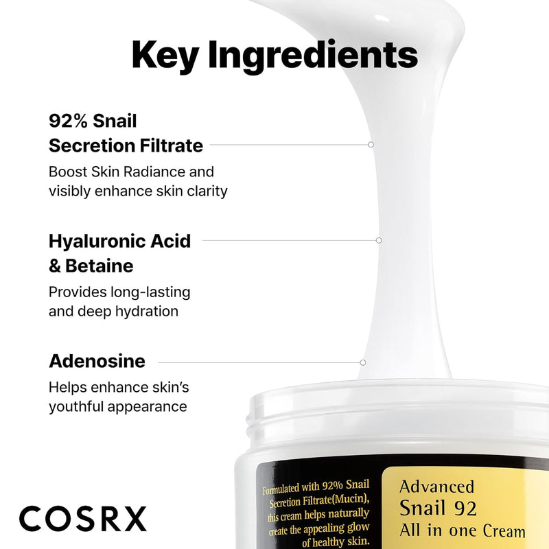 COSRX Snail Mucin 92% Face Moisturizer